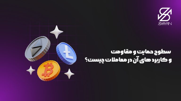 تصویر طراحی شده لوگوی برخی از مهمترین ارزهای دیجیتال به همراه عنوان مقاله در یک پس زمینه کریپتویی