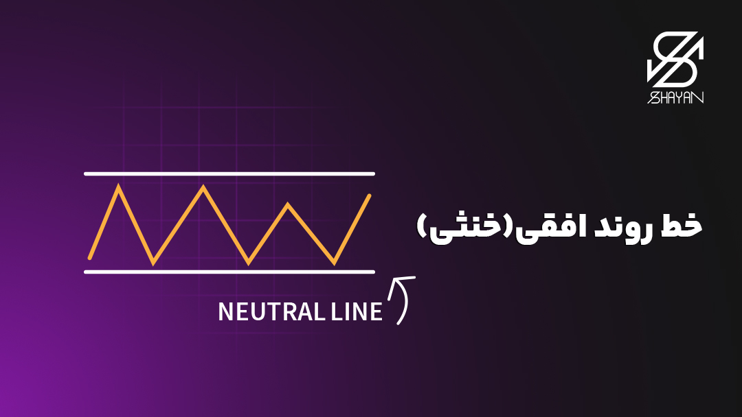 تصویر طراحی شده خط روند افقی یا خنثی به همراه تیتر
