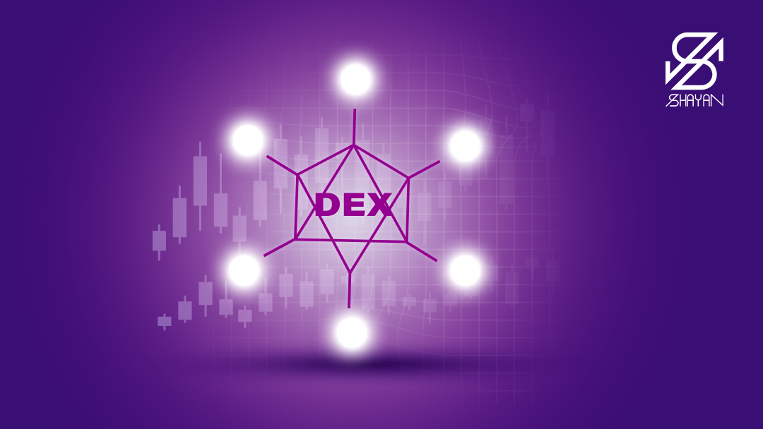 تصویر طراحی شده لوگوی صرافی غیر متمرکز DEX 