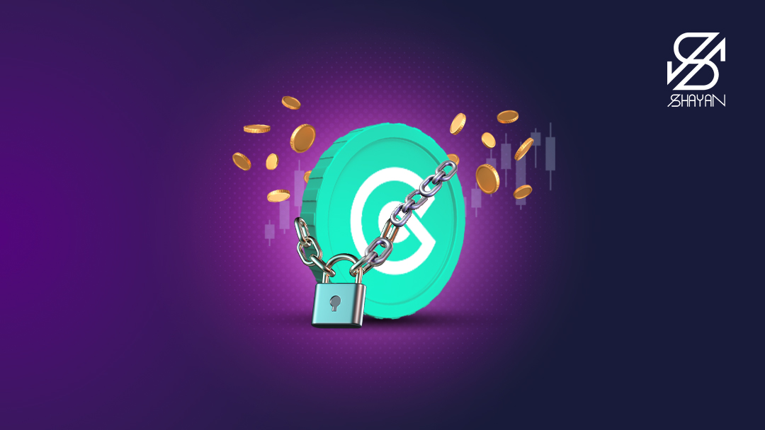 لوگوی صرافی کوینکس با یک قفل و زنجیر روی آن 