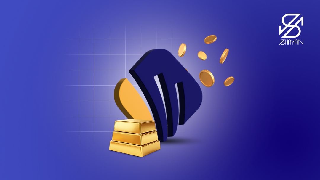 لوگوی سایت خرید و فروش طلای زرپاد به همراه شمش‌های طلا و سکه‌های طلا در پس زمینه 