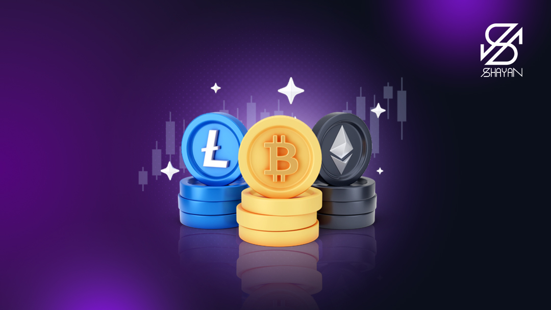 لوگوی صرافی کوین اتریوم، بیت کوین و تتر در کنار یکدیگر 